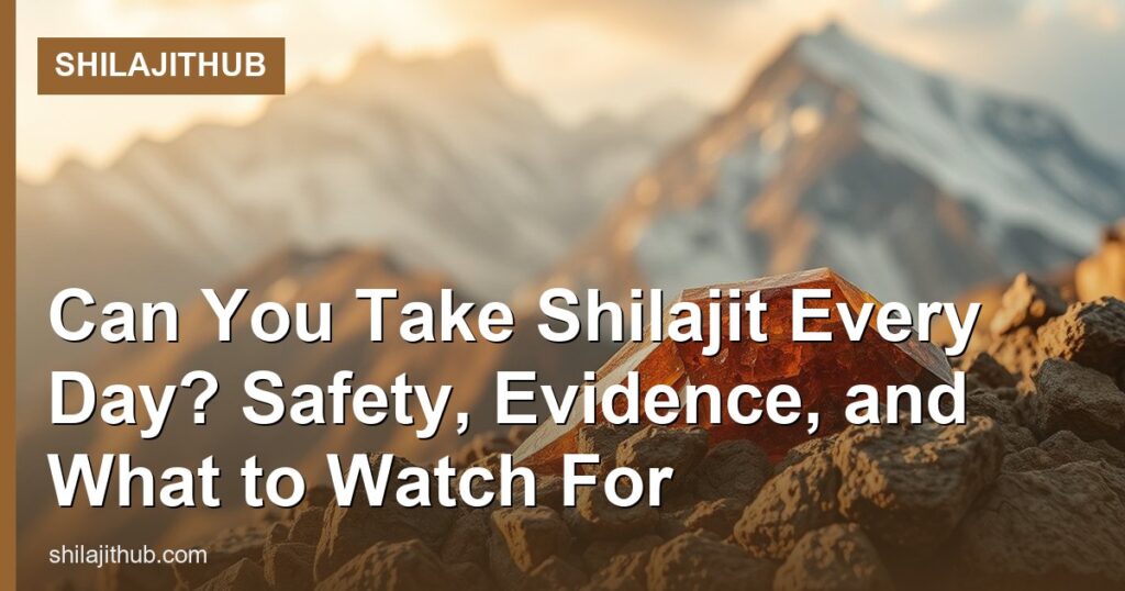 Can You Take Shilajit Every Day? Safety, Evidence, and What to Watch For - ShilajitHub