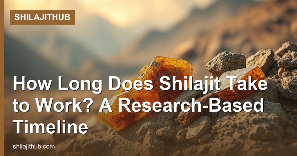 How Long Does Shilajit Take to Work? A Research-Based Timeline - ShilajitHub