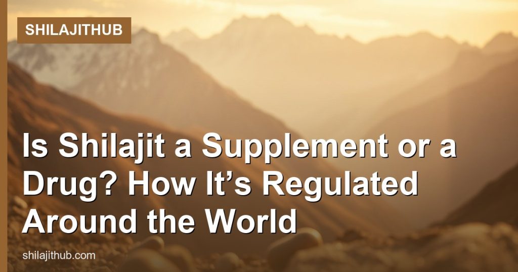 Is Shilajit a Supplement or a Drug? How It’s Regulated Around the World - ShilajitHub