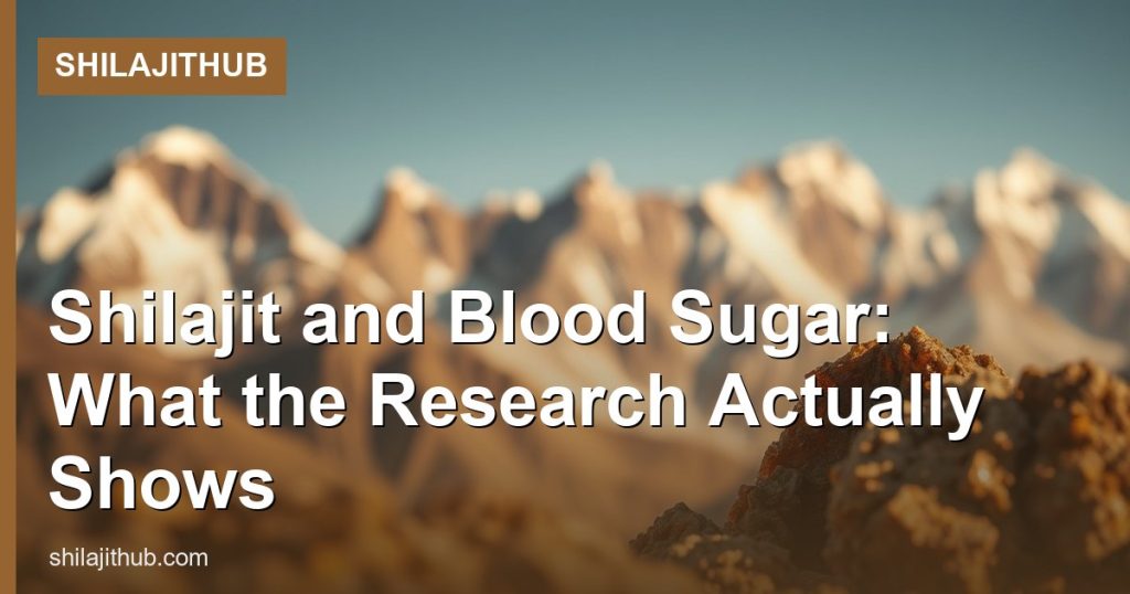 Shilajit and Blood Sugar: What the Research Actually Shows - ShilajitHub