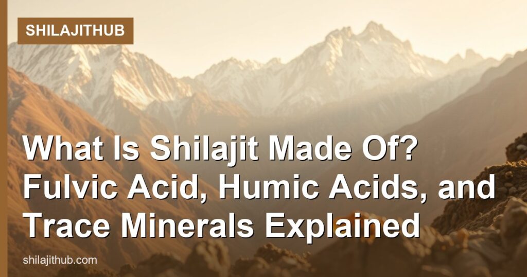What Is Shilajit Made Of? Fulvic Acid, Humic Acids, and Trace Minerals Explained - ShilajitHub